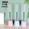 Bathroom long-handled thickened toilet brush set with base, toilet brush cleaning toilet brush Application Scenario